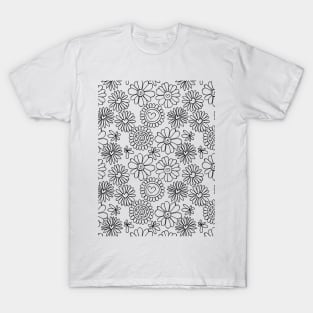 Doodle floral pattern T-Shirt